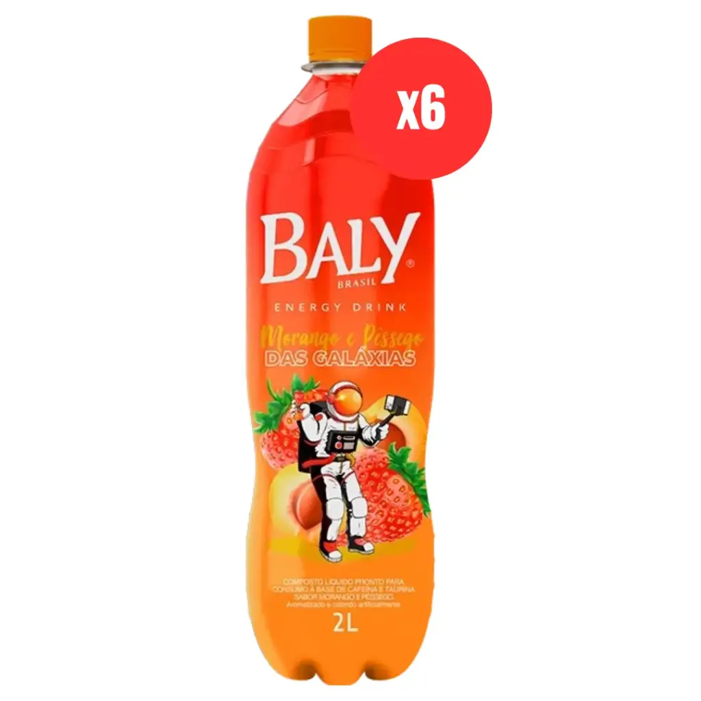 Baly Energy Drink Frutilla y Durazno 2L